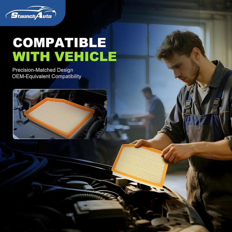 StaunchAuto Engine & Cabin Air Filter for Silverado 1500 (2019-2026); Sierra 1500(2020-26); Suburban (2021-26); Tahoe (2021-26) Air filter for Car Replacement CF11966 84121217 Automotive Accessories - Image 5